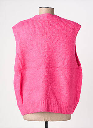 Vestă fără mâneci croială dreaptă roz MINA ROSA femeie
