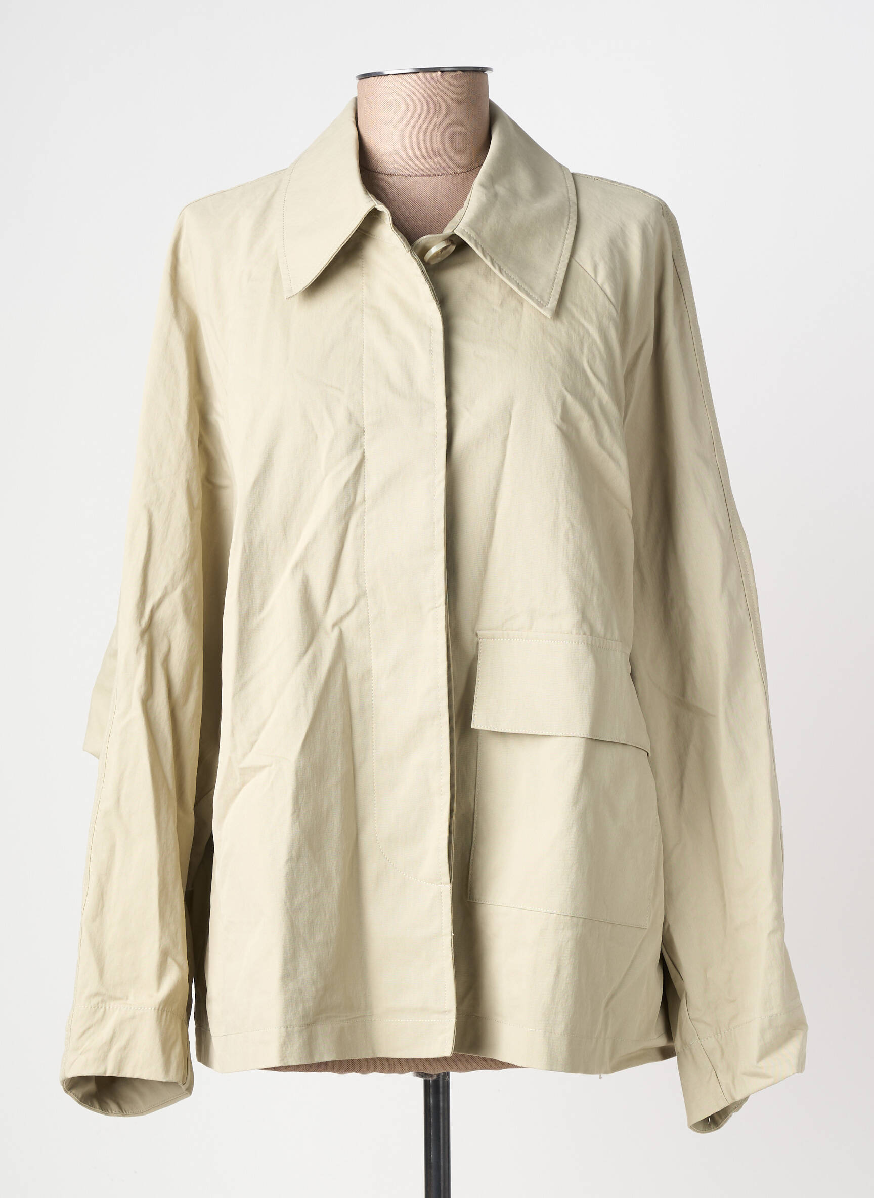 Jachete casual finisaj interior dublat bej WIYA femeie