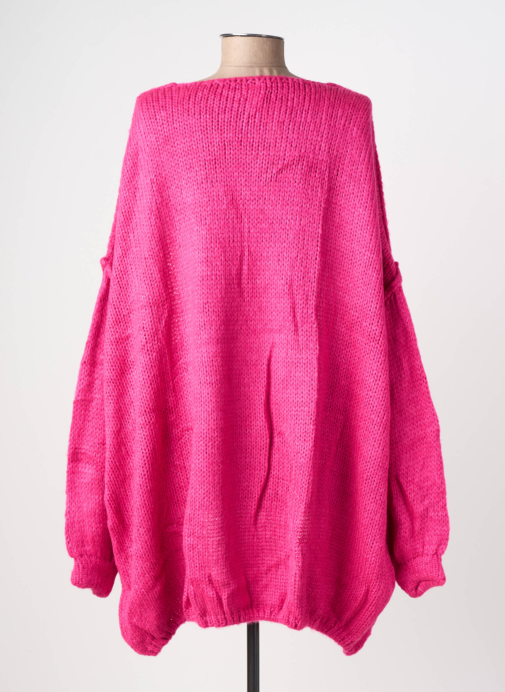 Vestă cu mâneci lungi mâneci lungi roz TRICOT STATION femeie