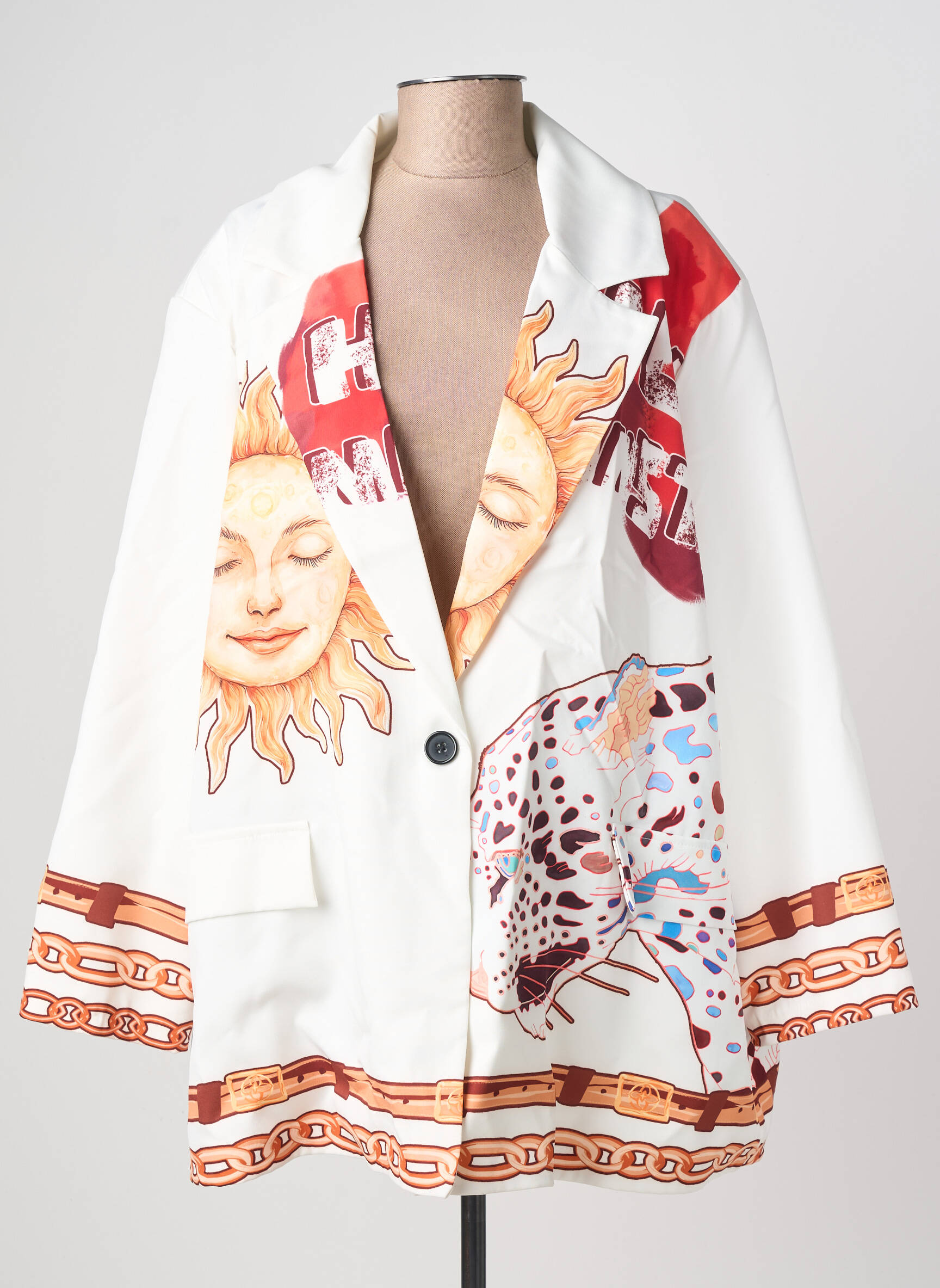 Sacou buzunare false alb NEW COLLECTION femeie
