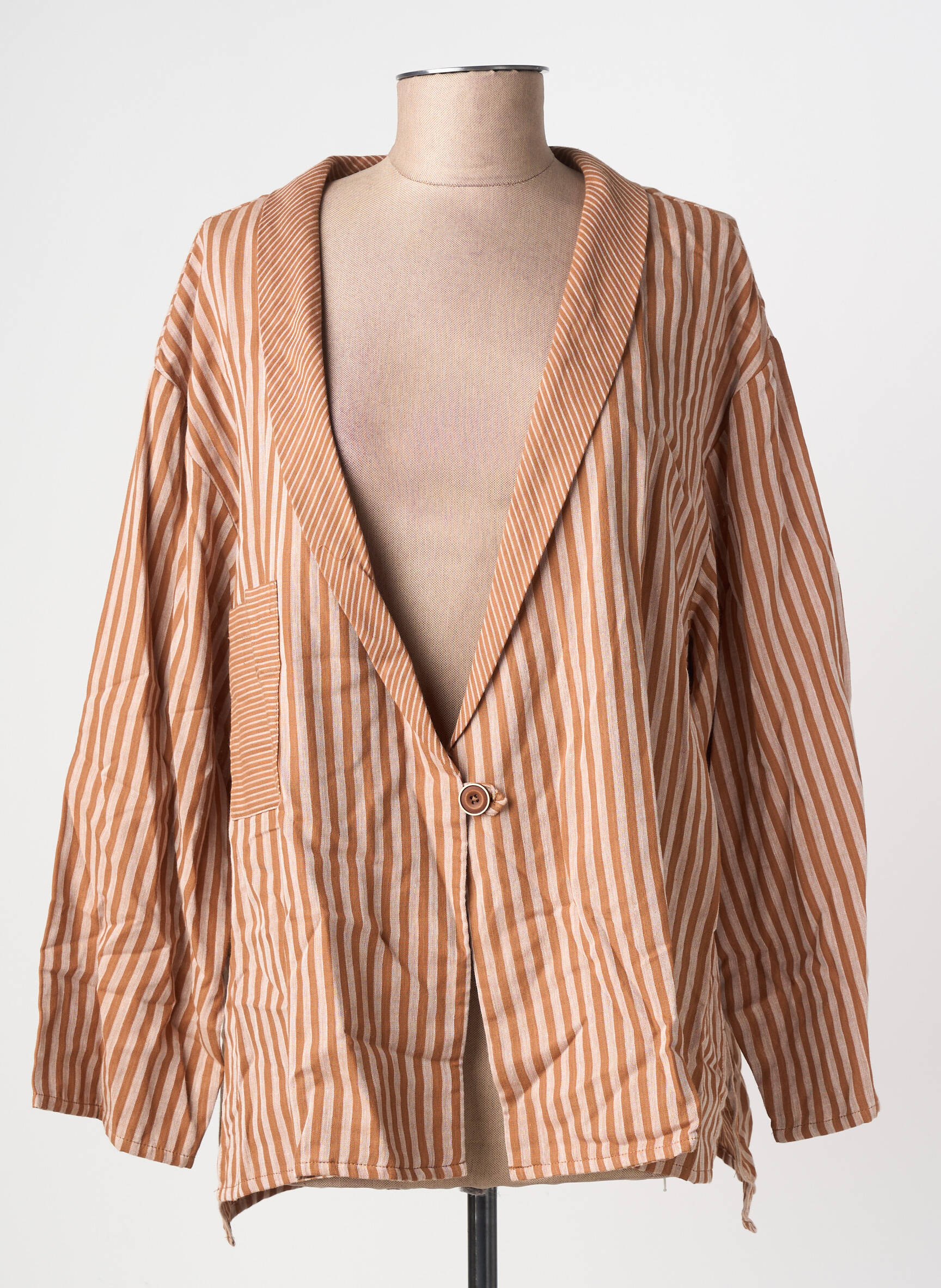Jachete casual guler tip costum maro GIOYA & CO femeie