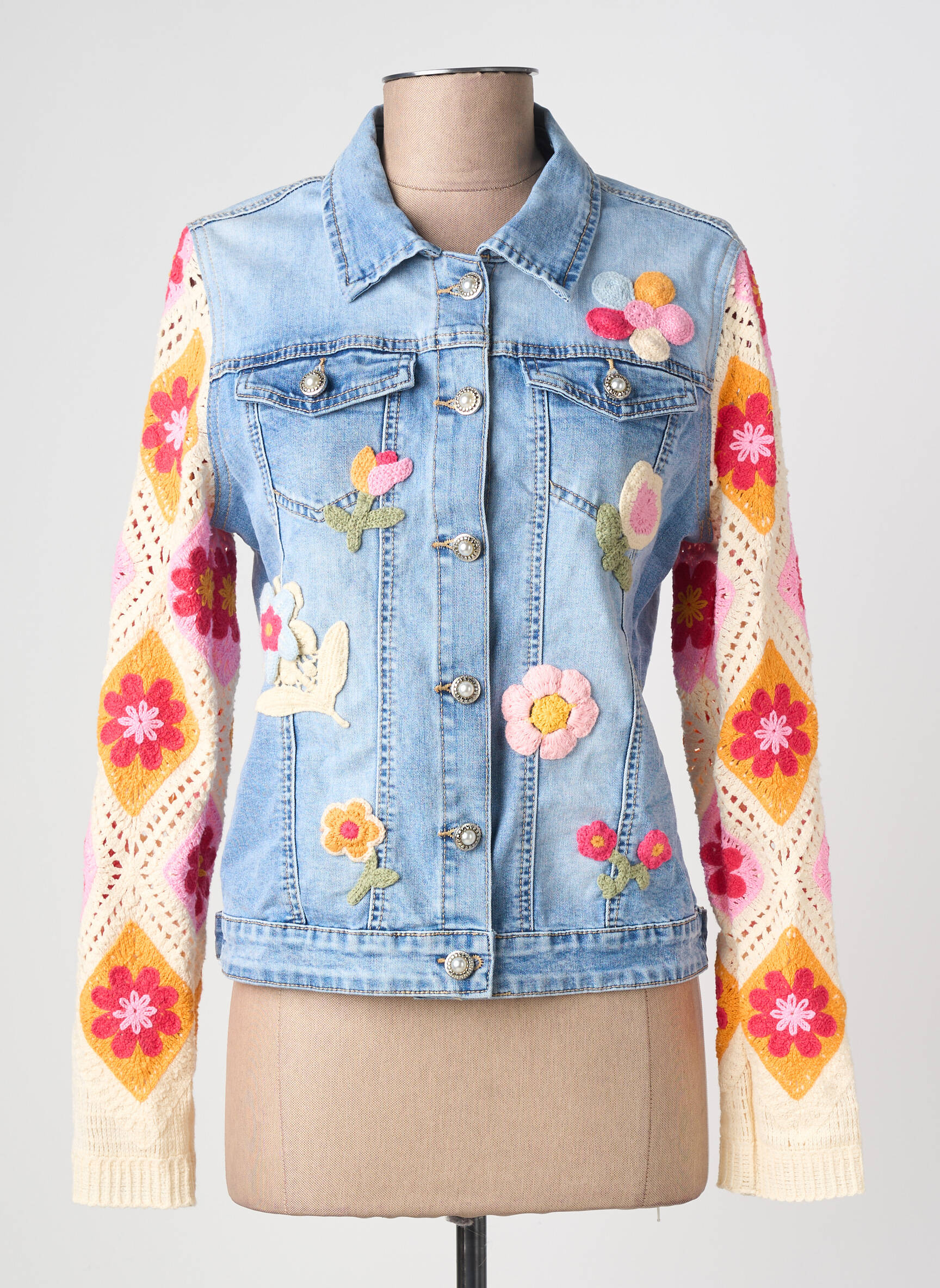 Jachete casual buzunare albastru MAISON ONADO femeie