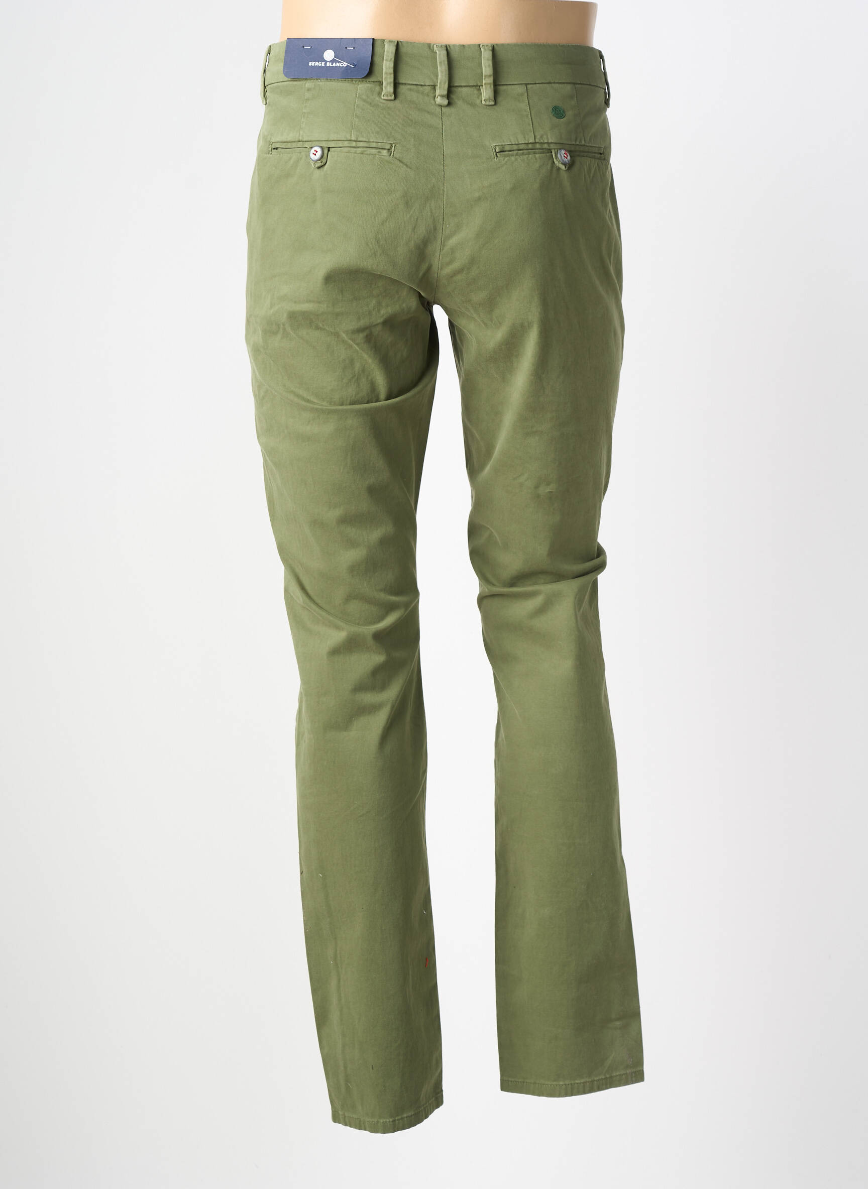 Pantalon chino elasticitate mărime normală verde SERGE BLANCO bărbat