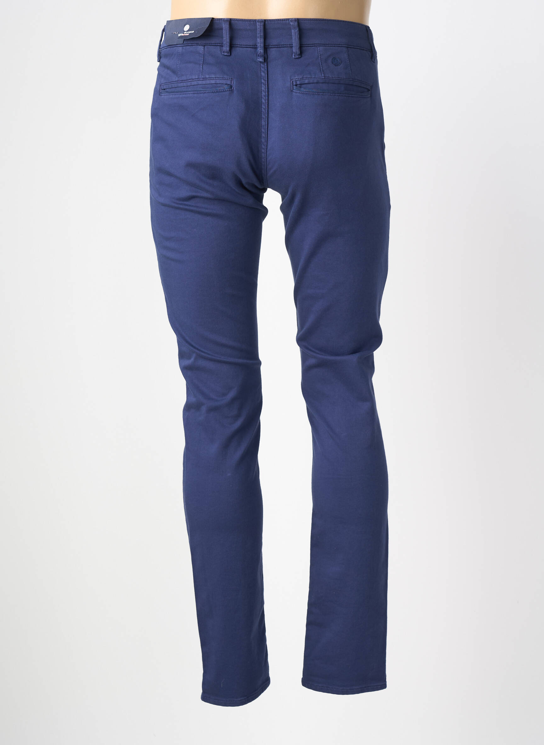 Pantalon chino elasticitate mărime normală albastru SERGE BLANCO bărbat