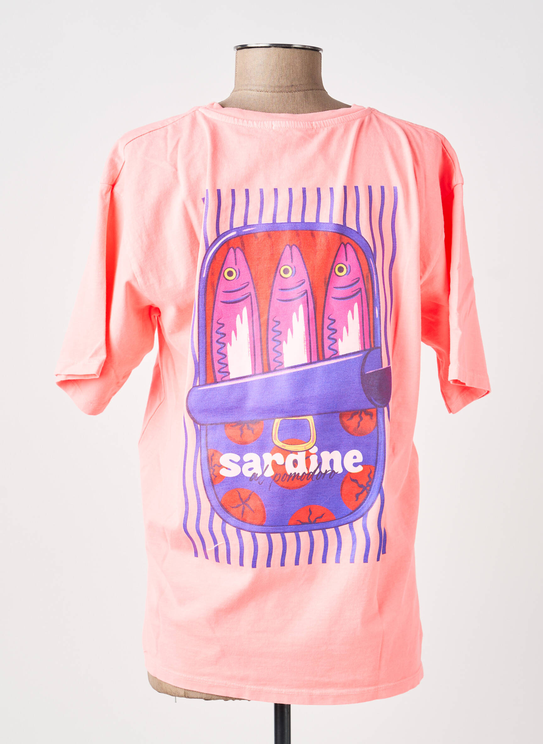 Tricou croială dreaptă mâneci scurte roz POHÊME femeie