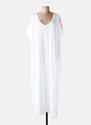 Rochie lungă mâneci scurte mâneci scurte alb KALIFORNIA DREAM femeie