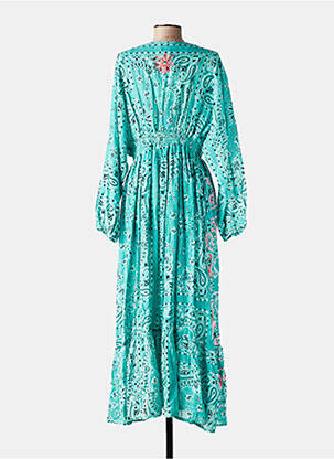 Rochie lungă mâneci lungi mâneci lungi albastru GOLD&SILVER PARIS femeie