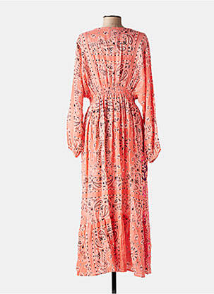 Rochie lungă mâneci lungi mâneci lungi portocalie GOLD&SILVER PARIS femeie