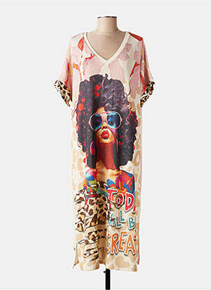 Rochie lungă mâneci scurte mâneci scurte roz NEW COLLECTION femeie