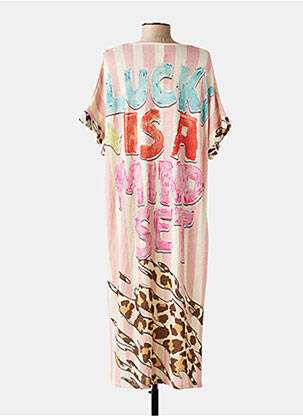 Rochie lungă mâneci scurte mâneci scurte roz NEW COLLECTION femeie