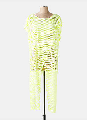 Tunică mâneci scurte ușoară și transparentă galben închis NEW COLLECTION femeie