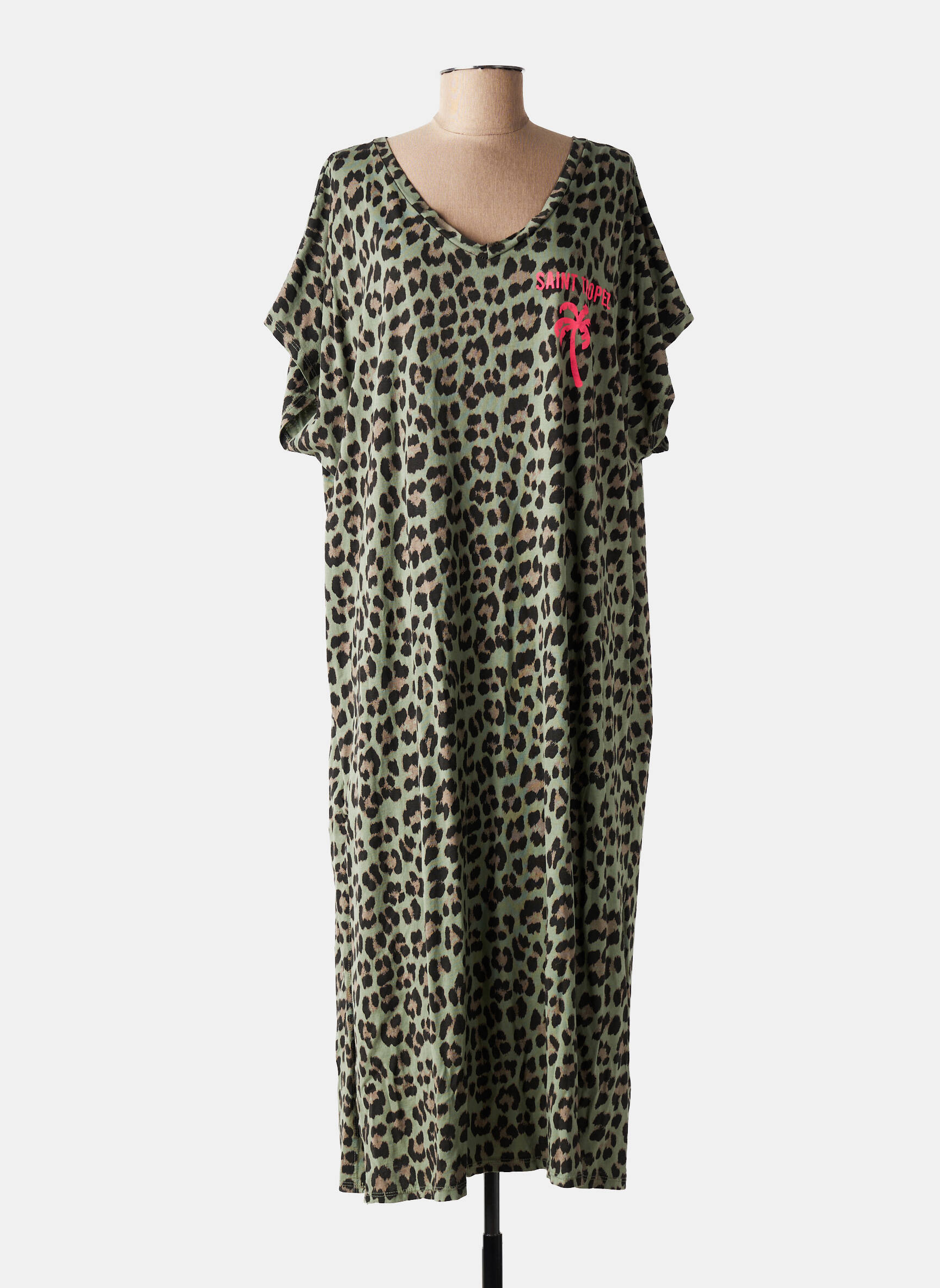 Rochie lungă mâneci scurte mâneci scurte verde SISSI FASHION femeie