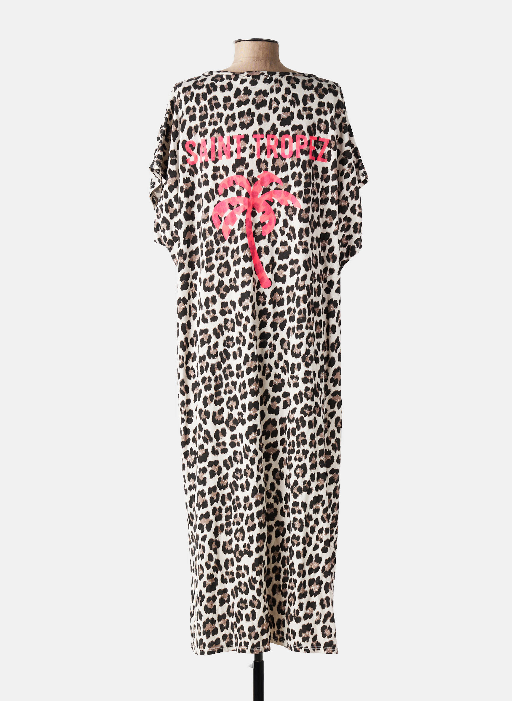 Rochie lungă mâneci scurte mâneci scurte gri SISSI FASHION femeie