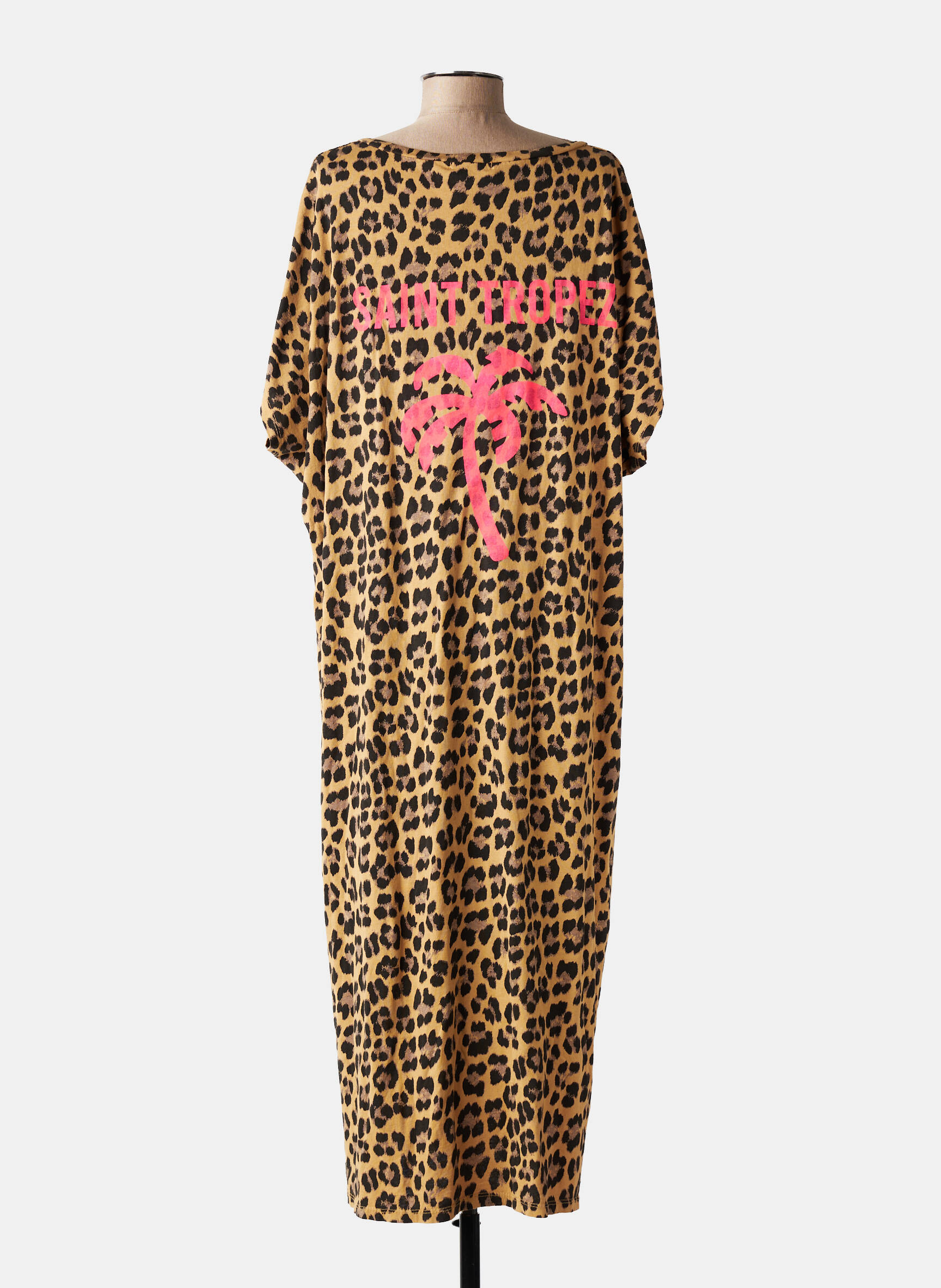 Rochie lungă mâneci scurte mâneci scurte maro SISSI FASHION femeie