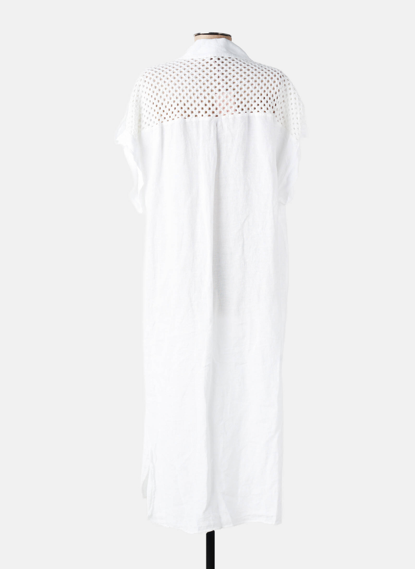 Rochie lungă mâneci scurte mâneci scurte alb COUTUREVE femeie