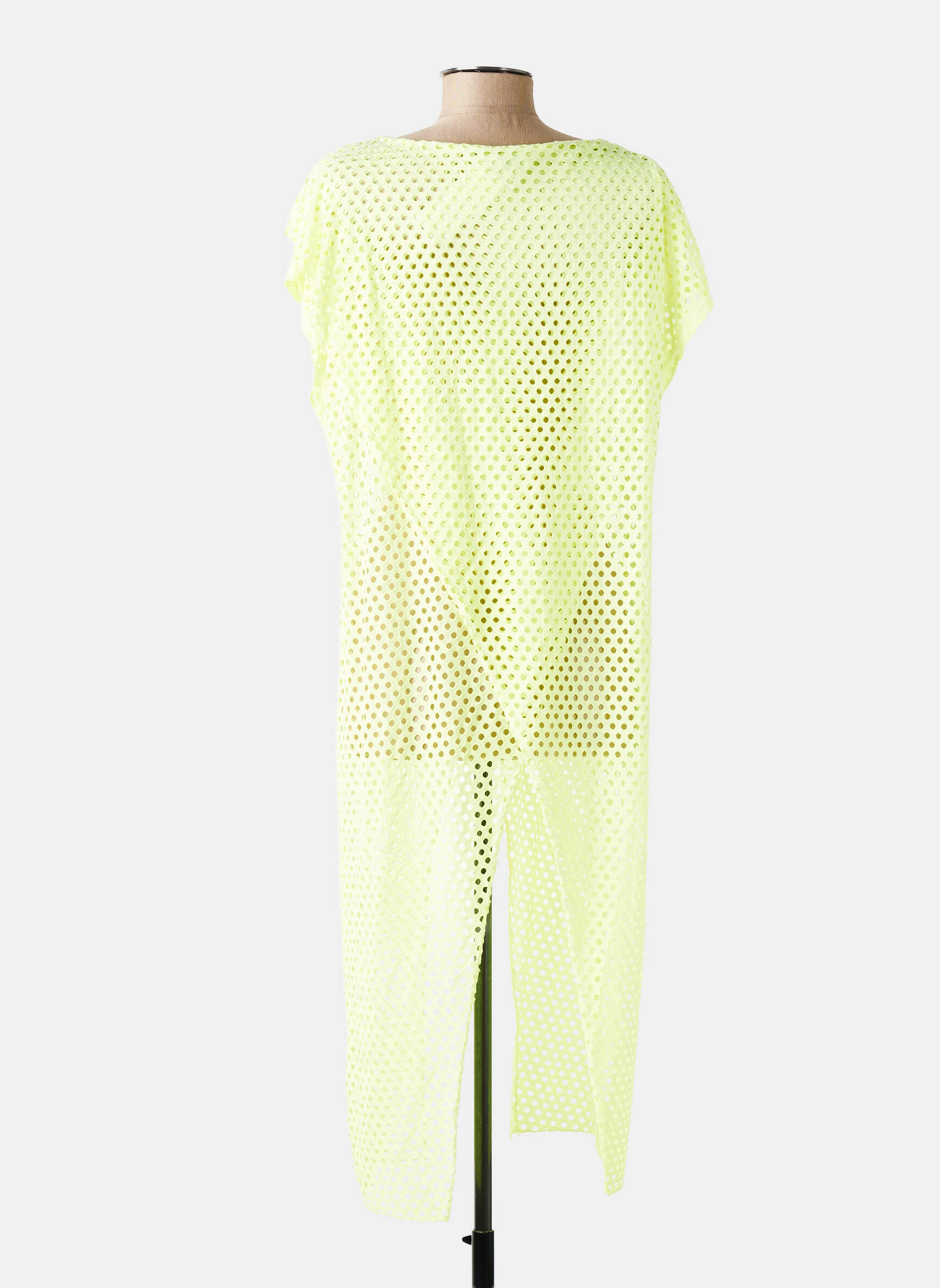 Tunică mâneci scurte ușoară și transparentă galben închis NEW COLLECTION femeie