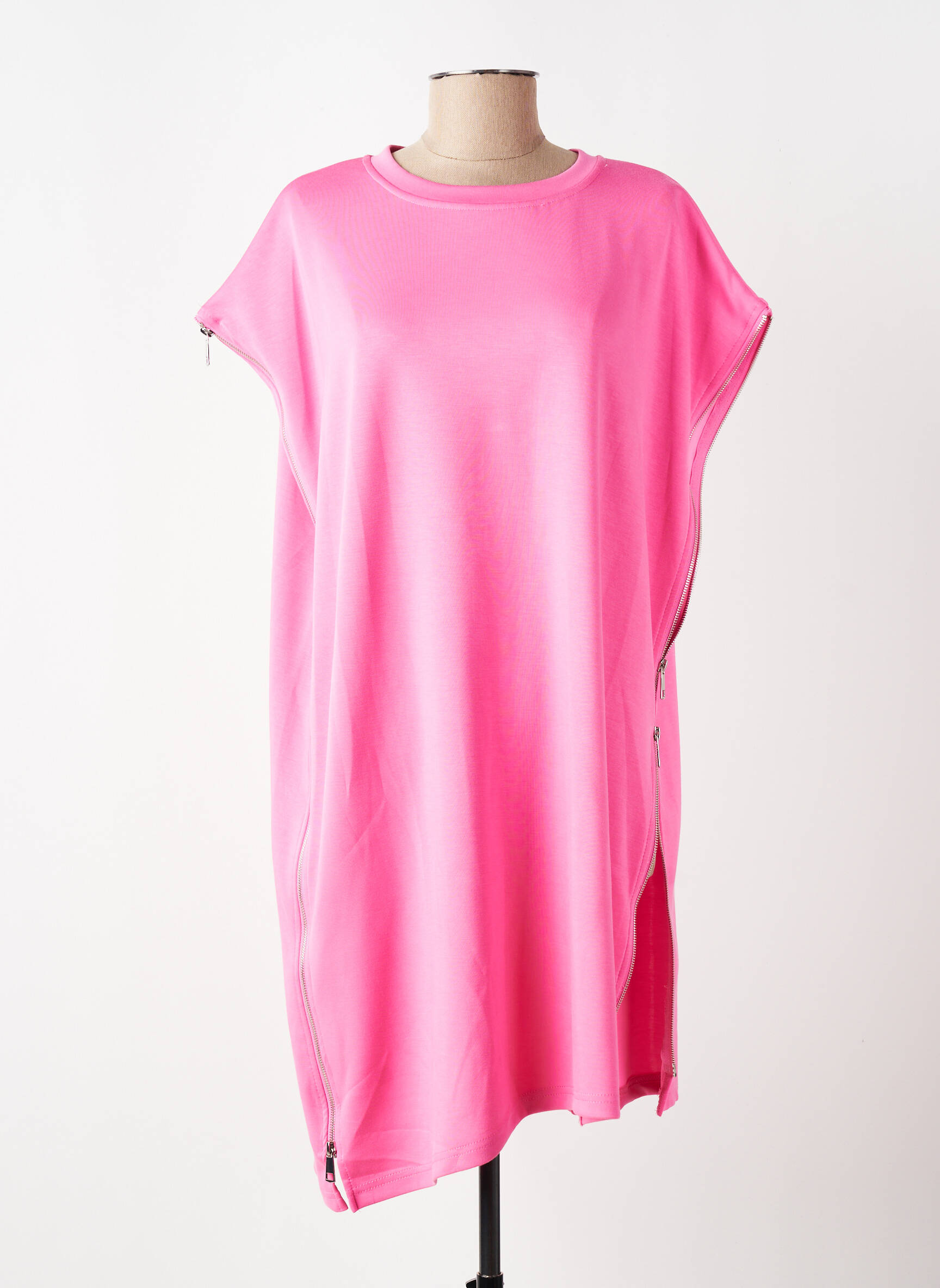 Rochie scurtă mâneci scurte mâneci scurte roz FLY OUT femeie