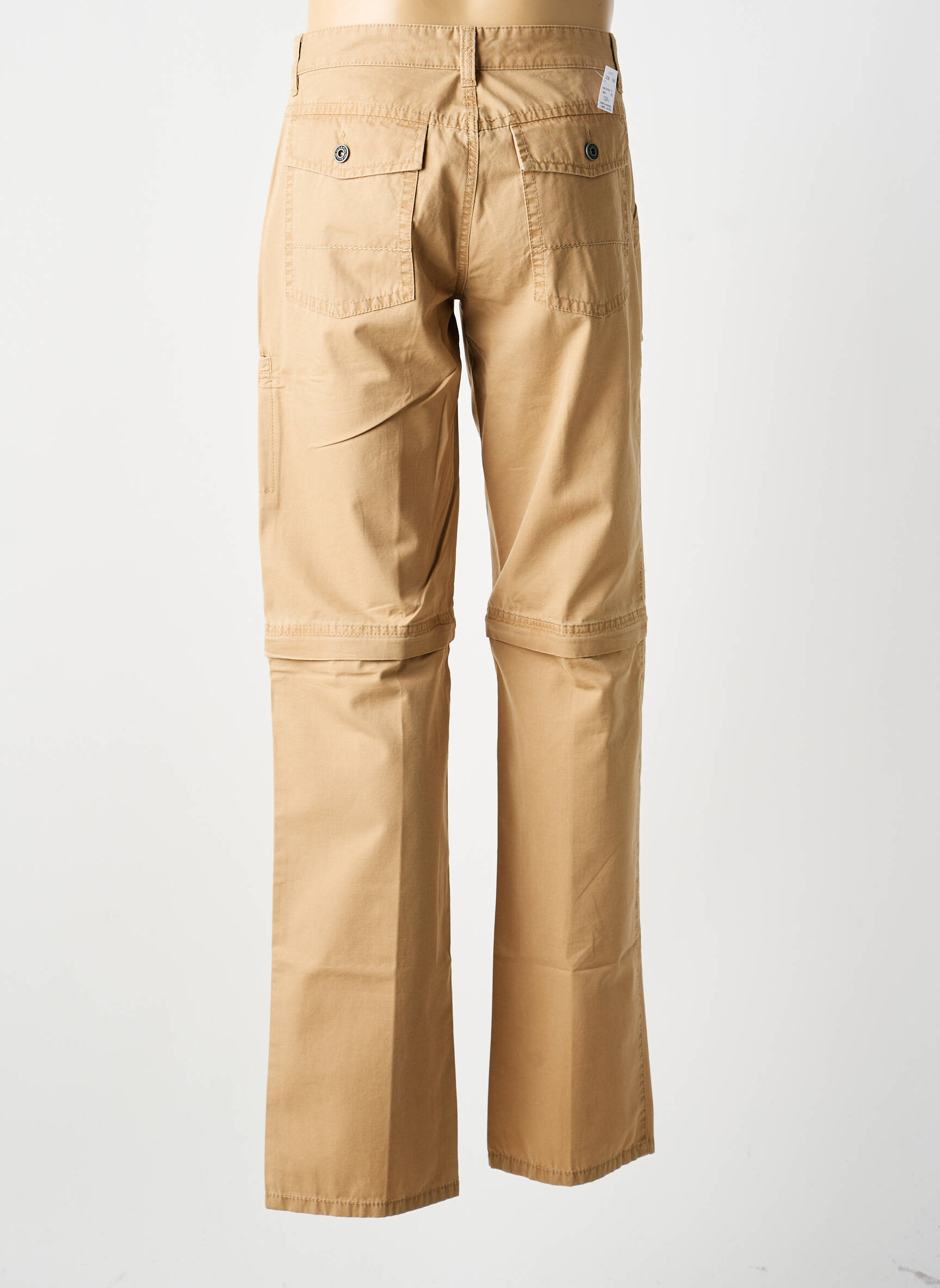 Pantalon drept țesătură poplin mărime normală bej CAMEL ACTIVE bărbat
