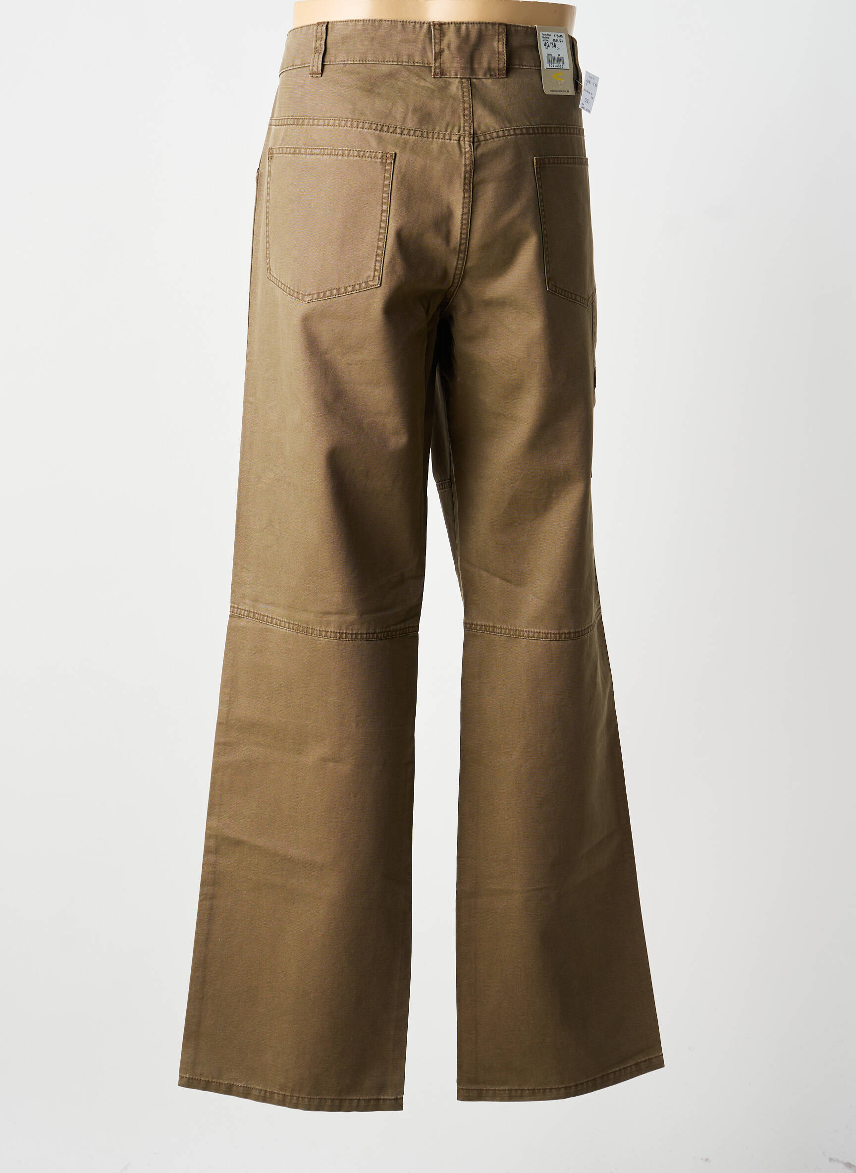 Pantalon drept țesătură poplin mărime normală maro CAMEL ACTIVE bărbat