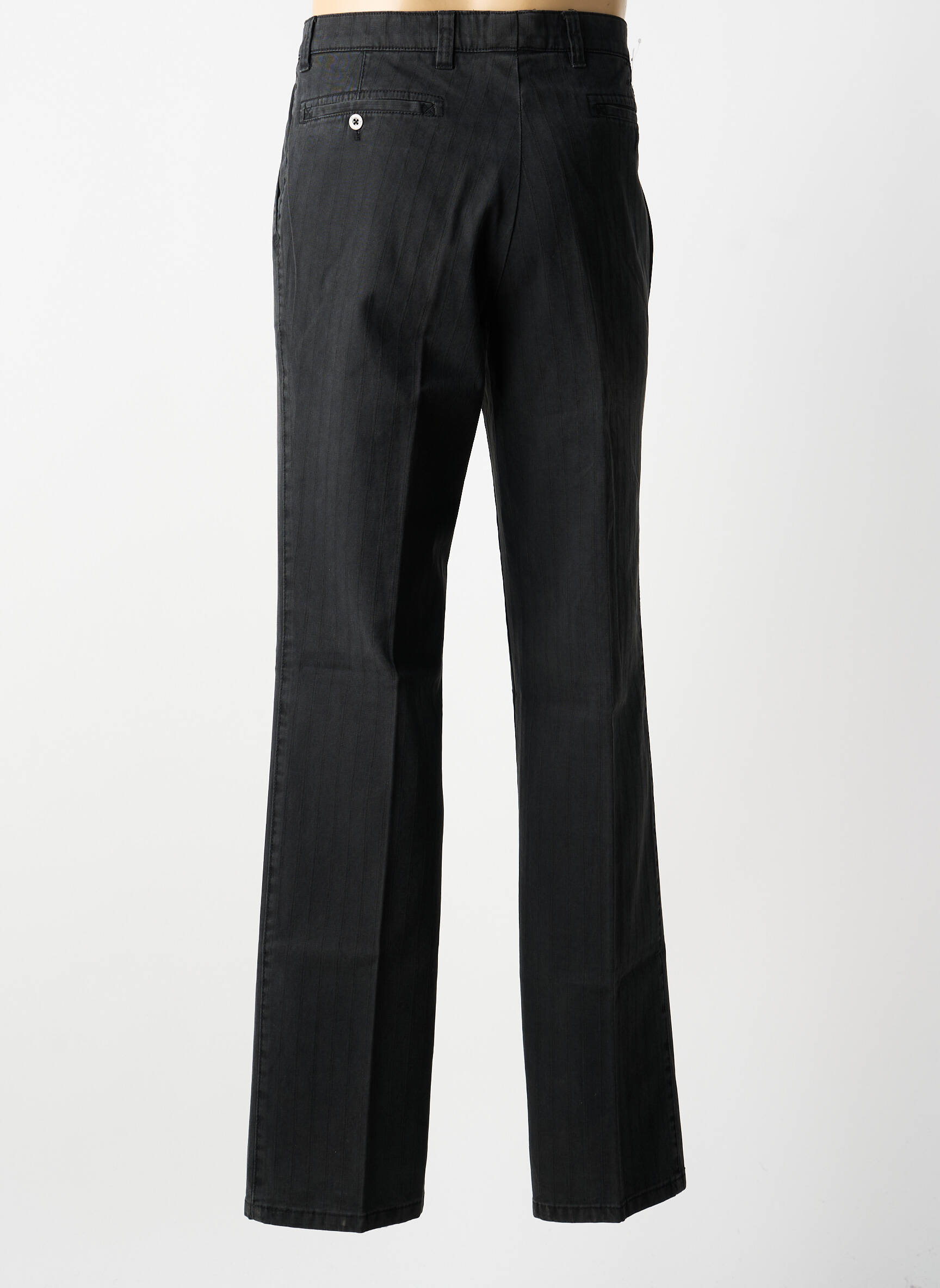 Pantalon drept țesătură poplin mărime normală negru LUIGI MORINI bărbat
