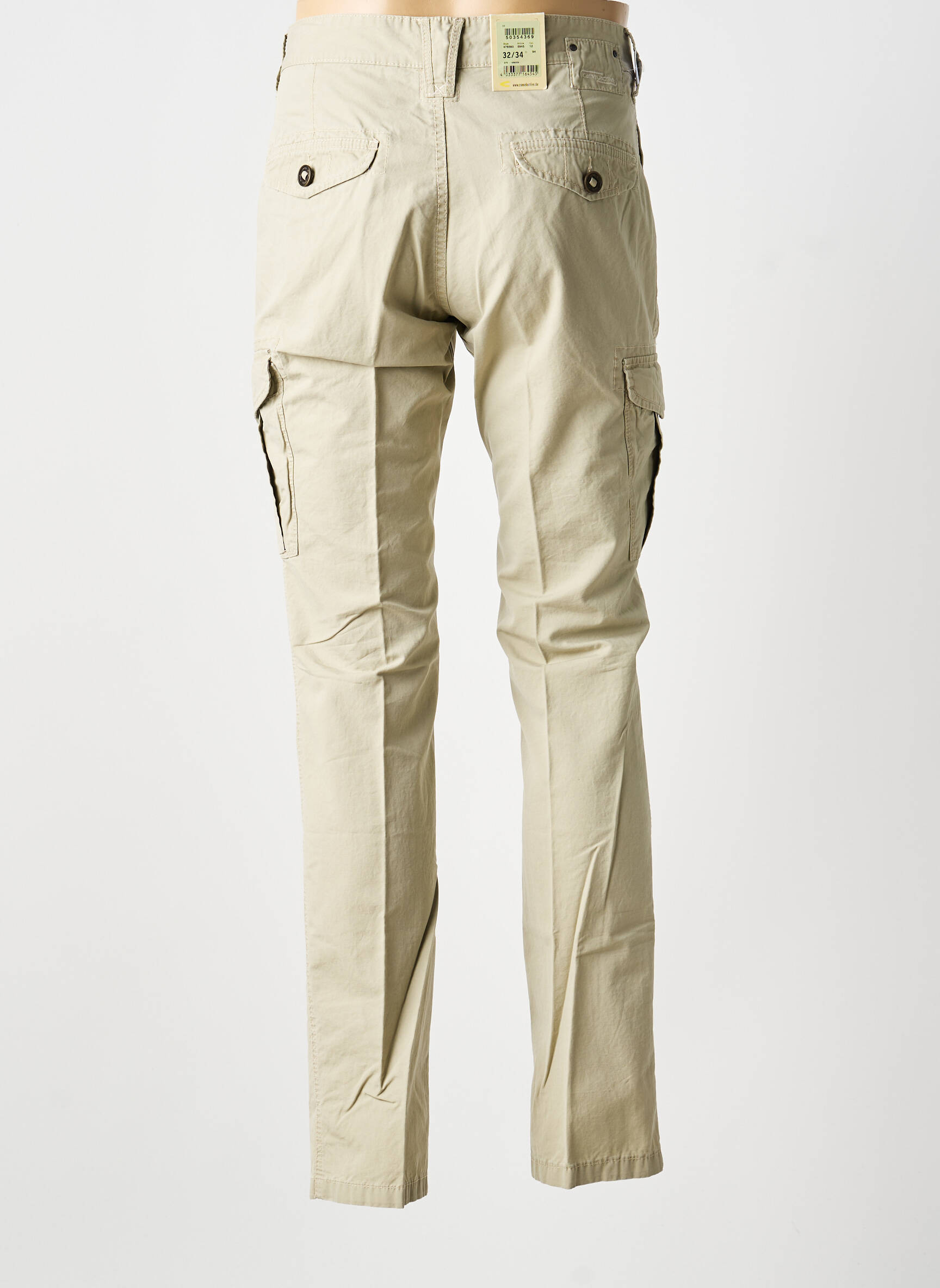 Pantalon cargo țesătură poplin mărime normală bej CAMEL ACTIVE bărbat