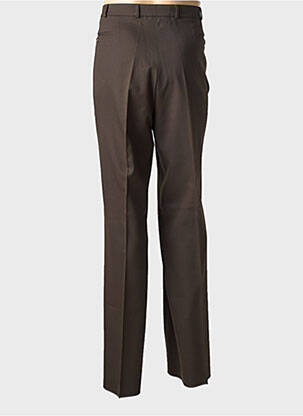 Pantalon drept talie cu cleme mărime normală maro KLOTZ bărbat