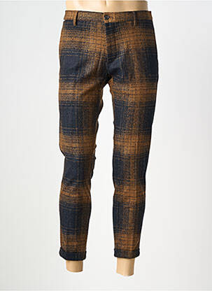 Pantalon slim talie cu cleme mărime normală maro AT.P.CO bărbat