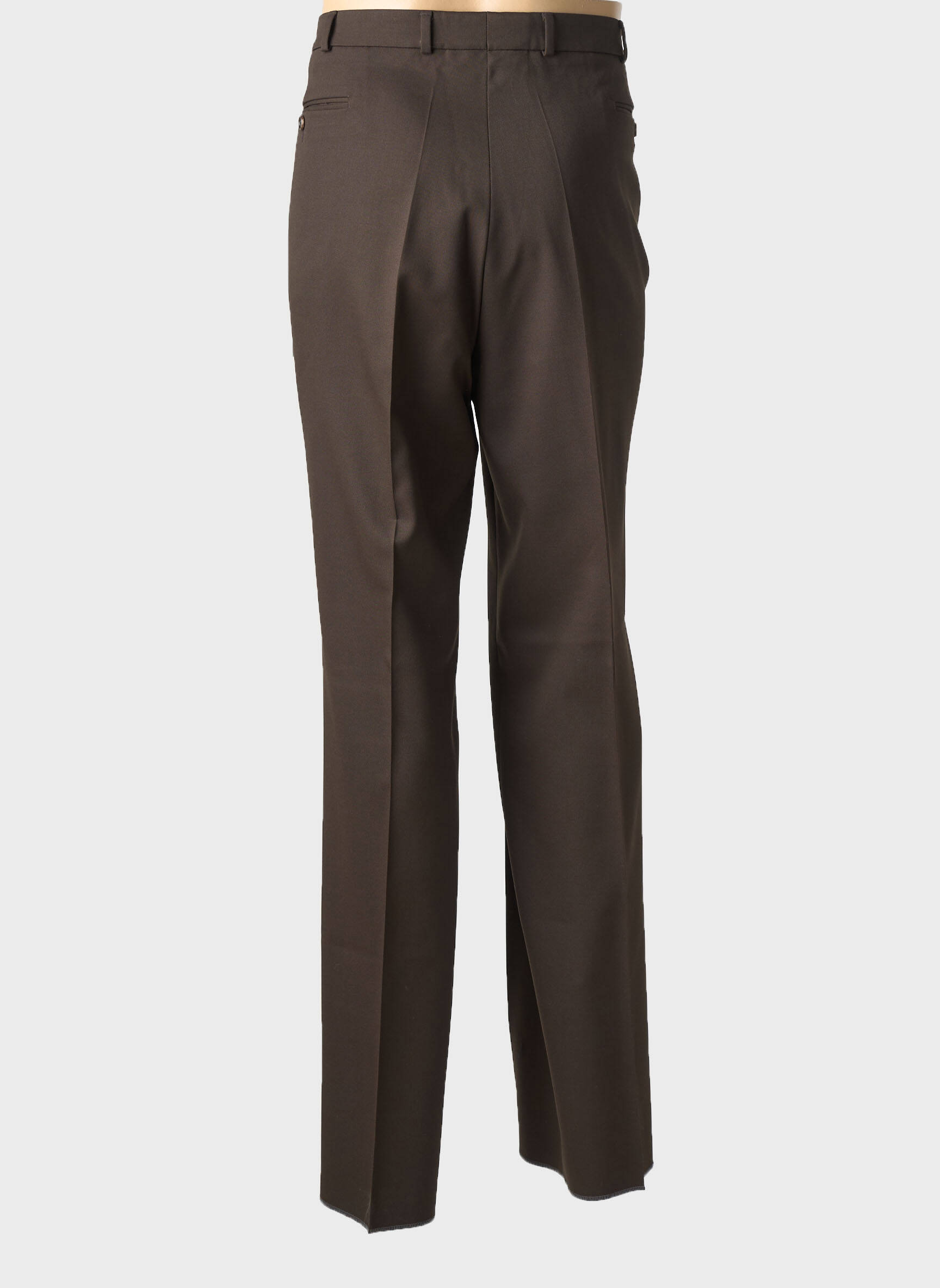 Pantalon drept talie cu cleme mărime normală maro KLOTZ bărbat