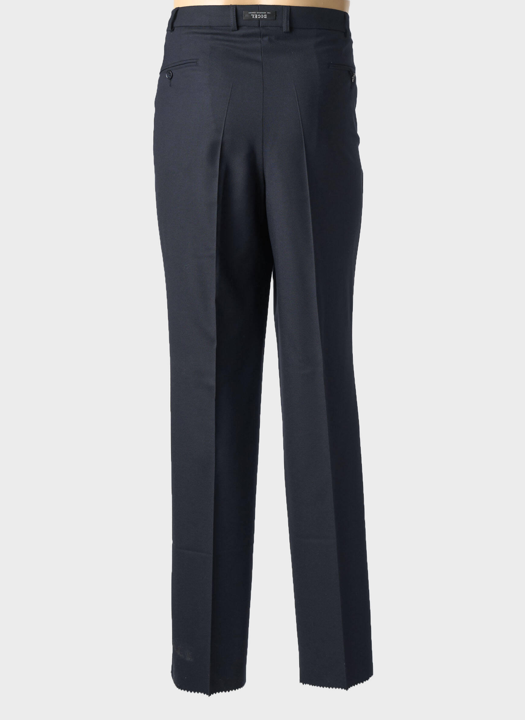 Pantalon drept talie cu cleme mărime normală albastru DIGEL bărbat