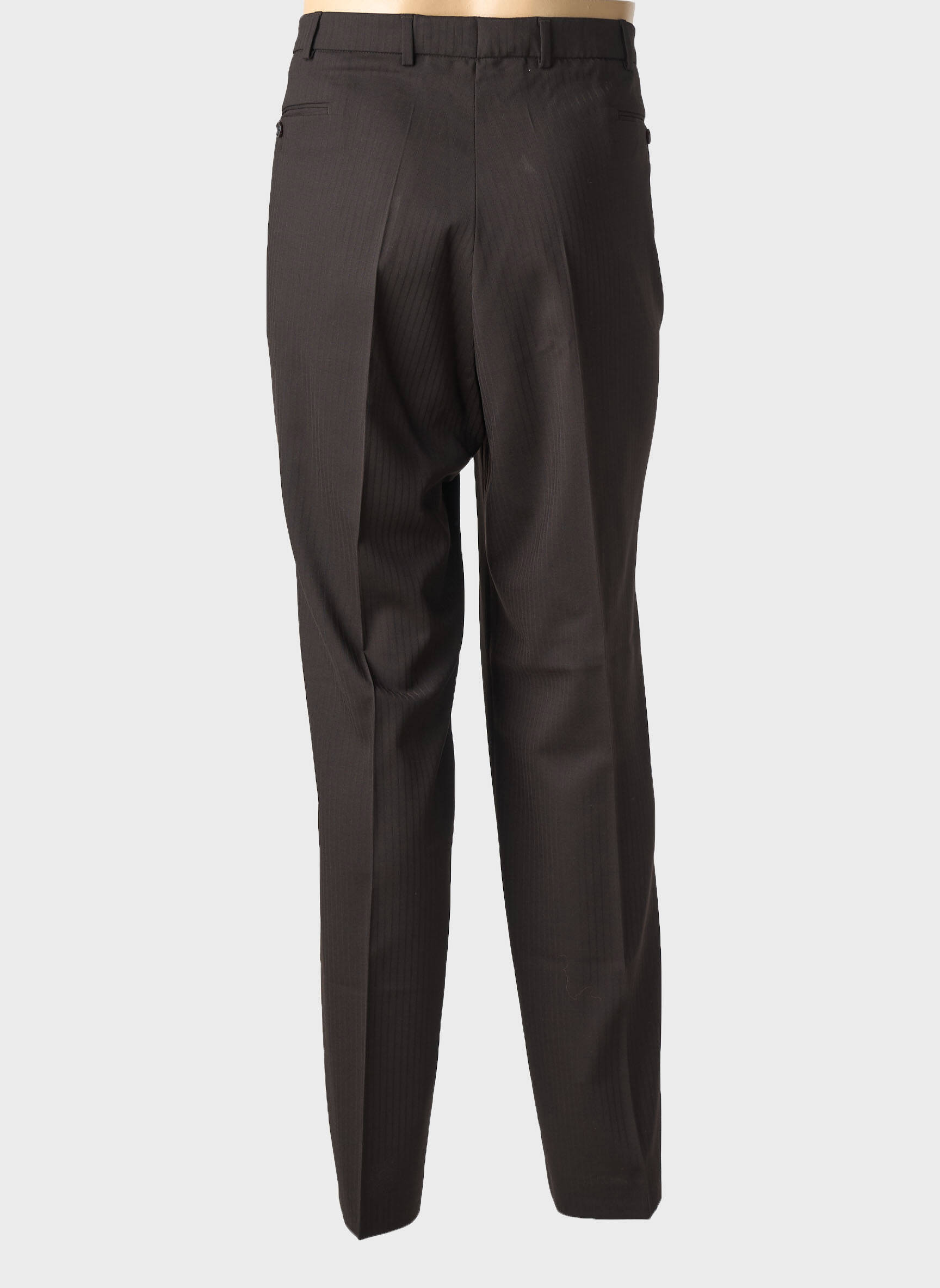 Pantalon drept talie cu cleme mărime normală maro KLOTZ bărbat