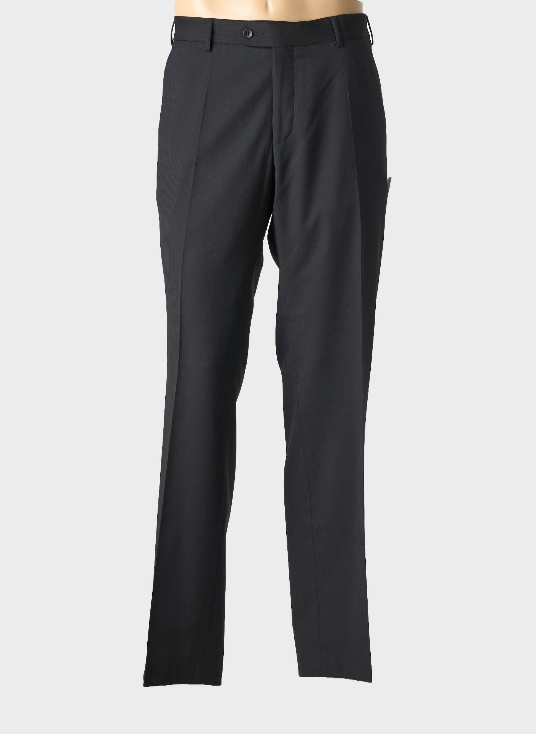 Pantalon drept talie cu cleme mărime normală negru DIGEL bărbat