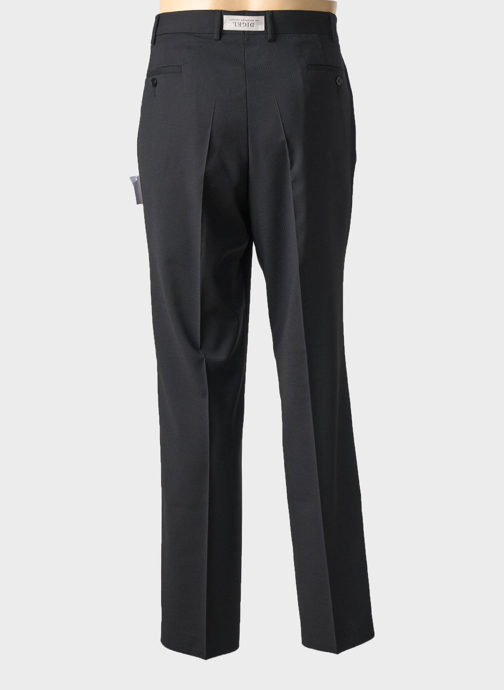 Pantalon drept talie cu cleme mărime normală negru DIGEL bărbat