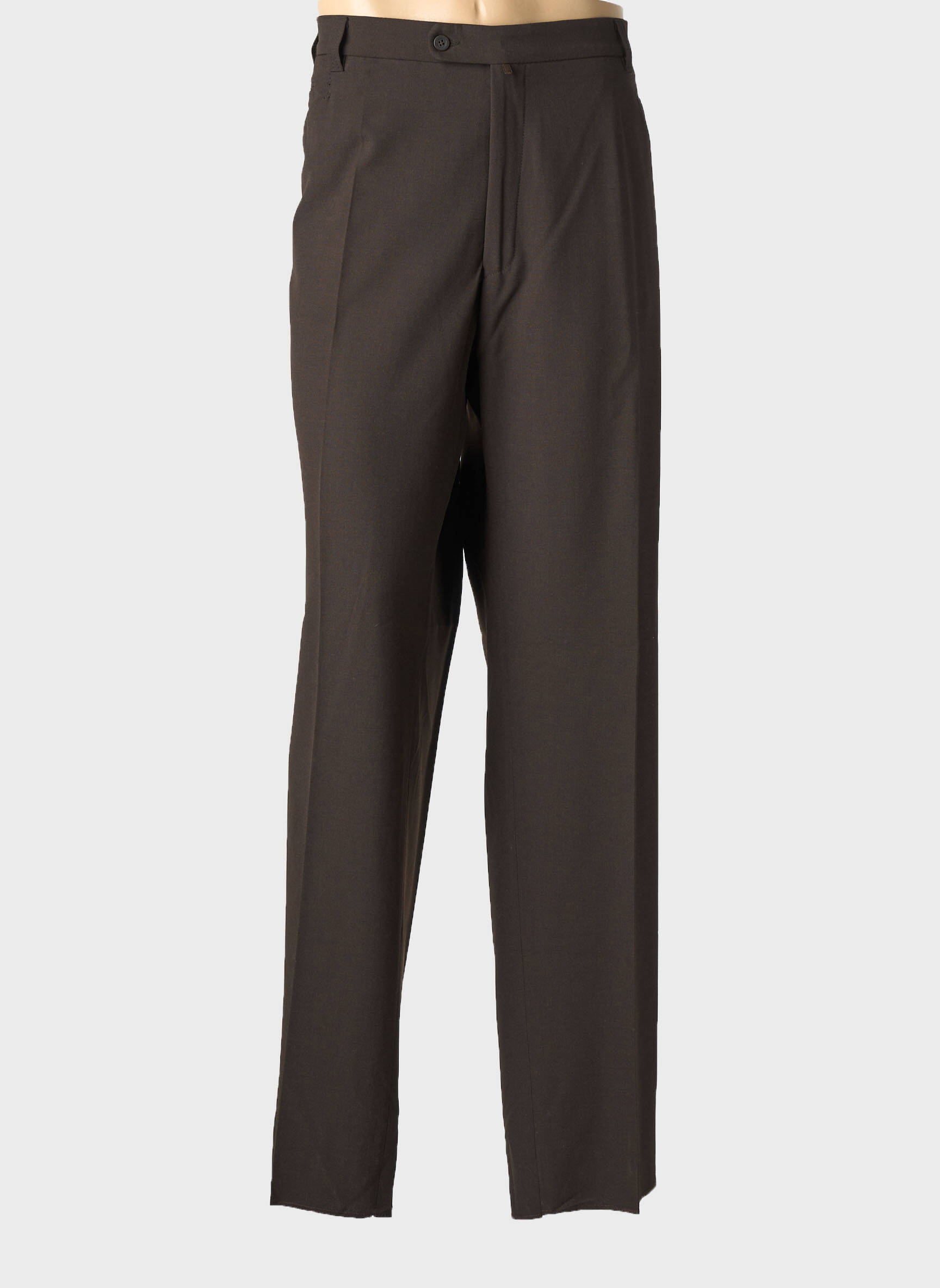 Pantalon drept talie cu cleme mărime normală maro CAFONE bărbat