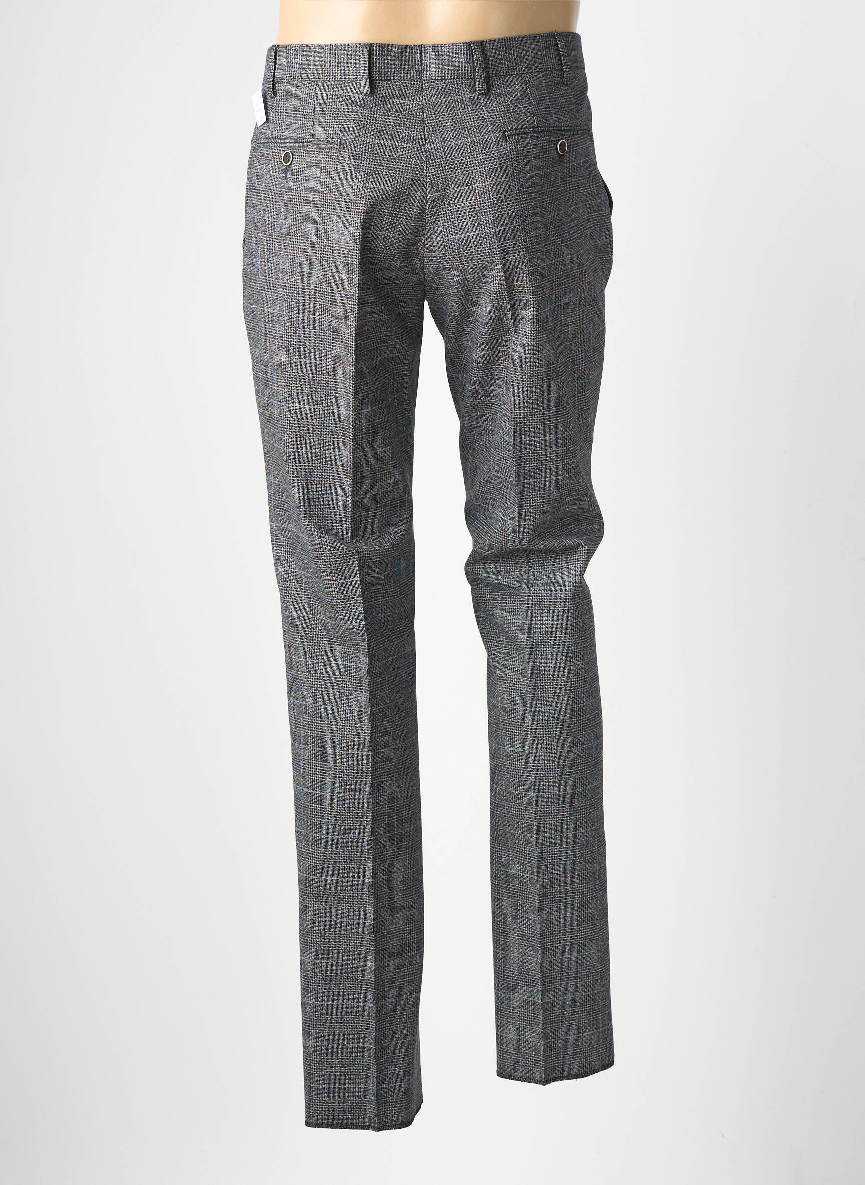 Pantalon slim țesătură melanj mărime normală gri MONSIEUR HECTOR bărbat