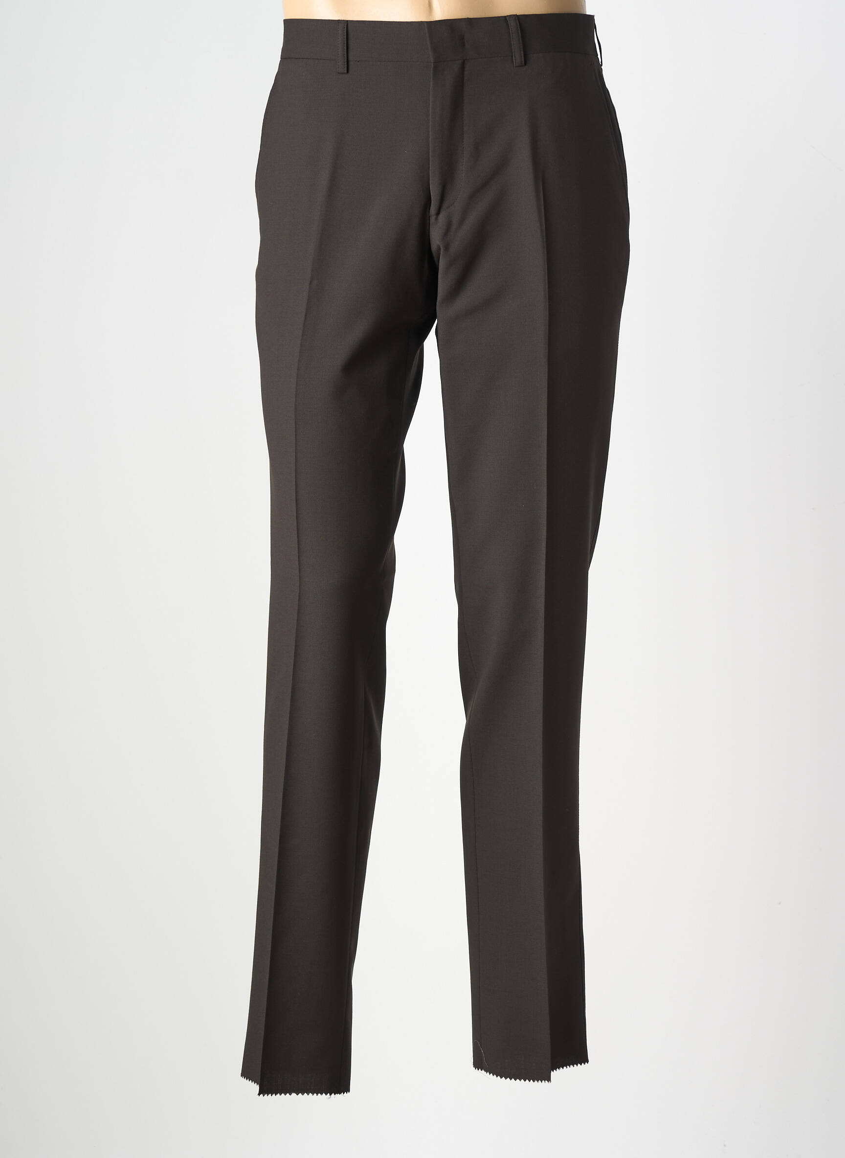 Pantalon slim talie cu cleme mărime normală maro DANIEL HECHTER bărbat