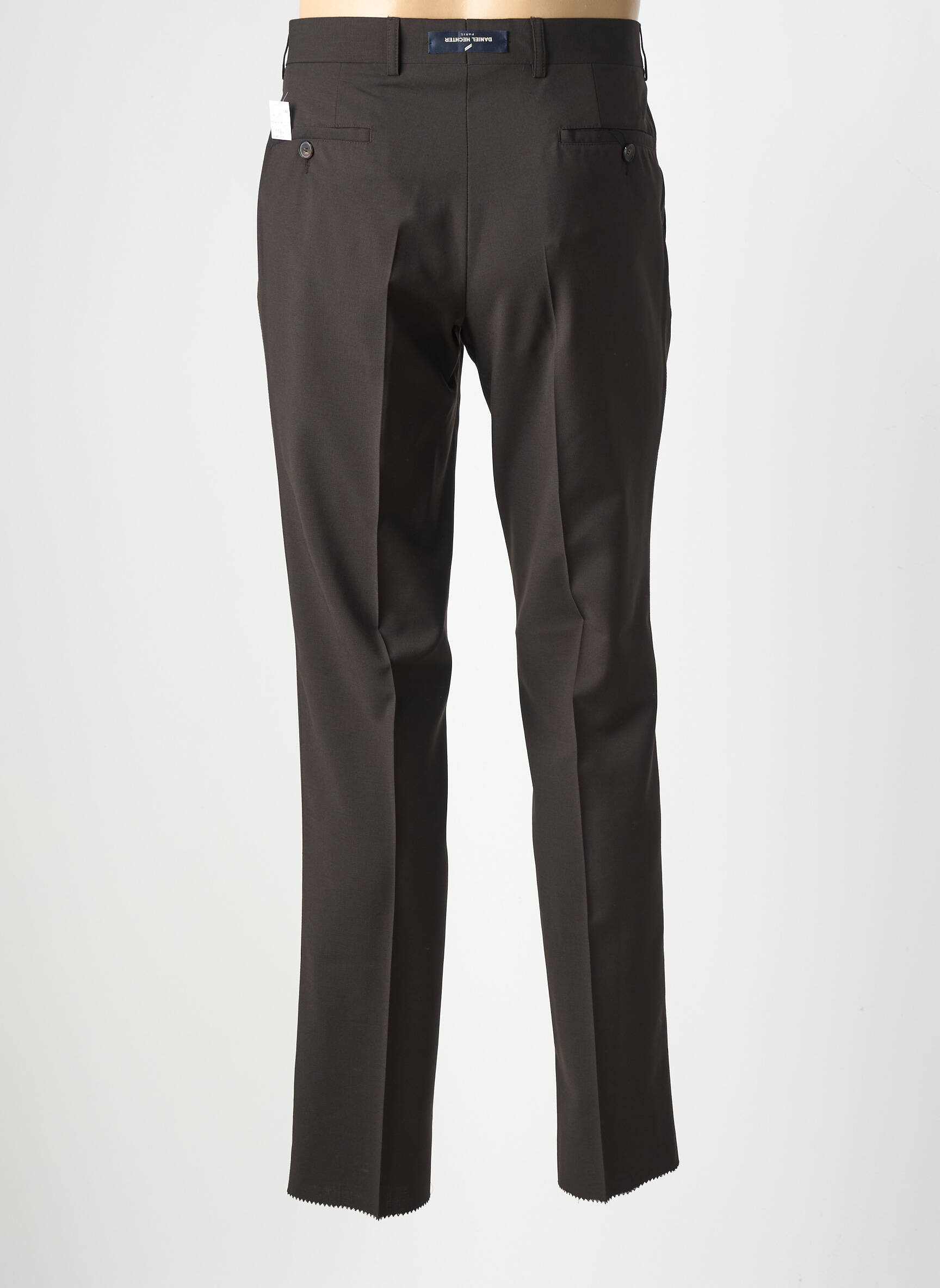 Pantalon slim talie cu cleme mărime normală maro DANIEL HECHTER bărbat