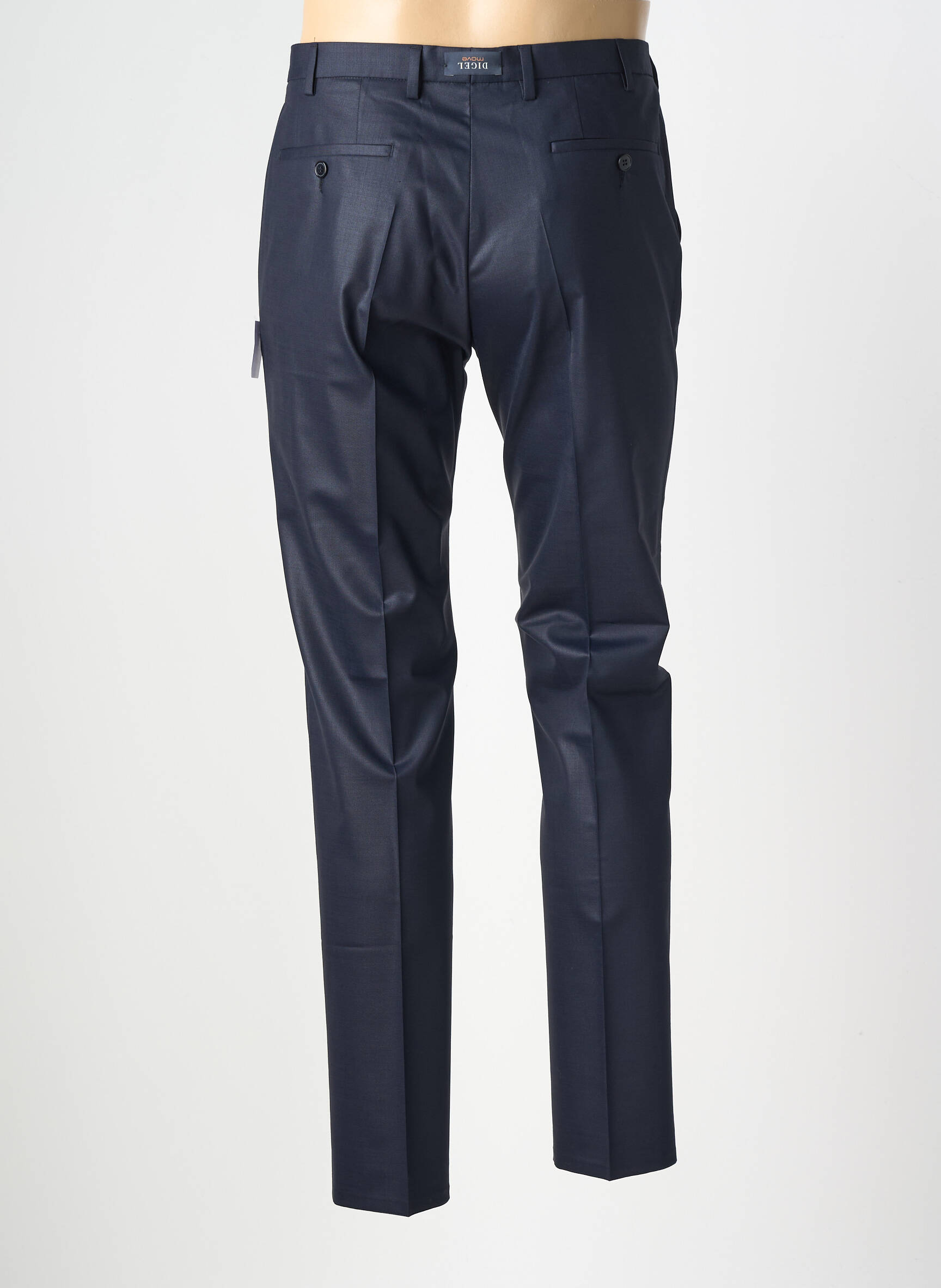 Pantalon slim talie cu cleme mărime normală albastru DIGEL bărbat