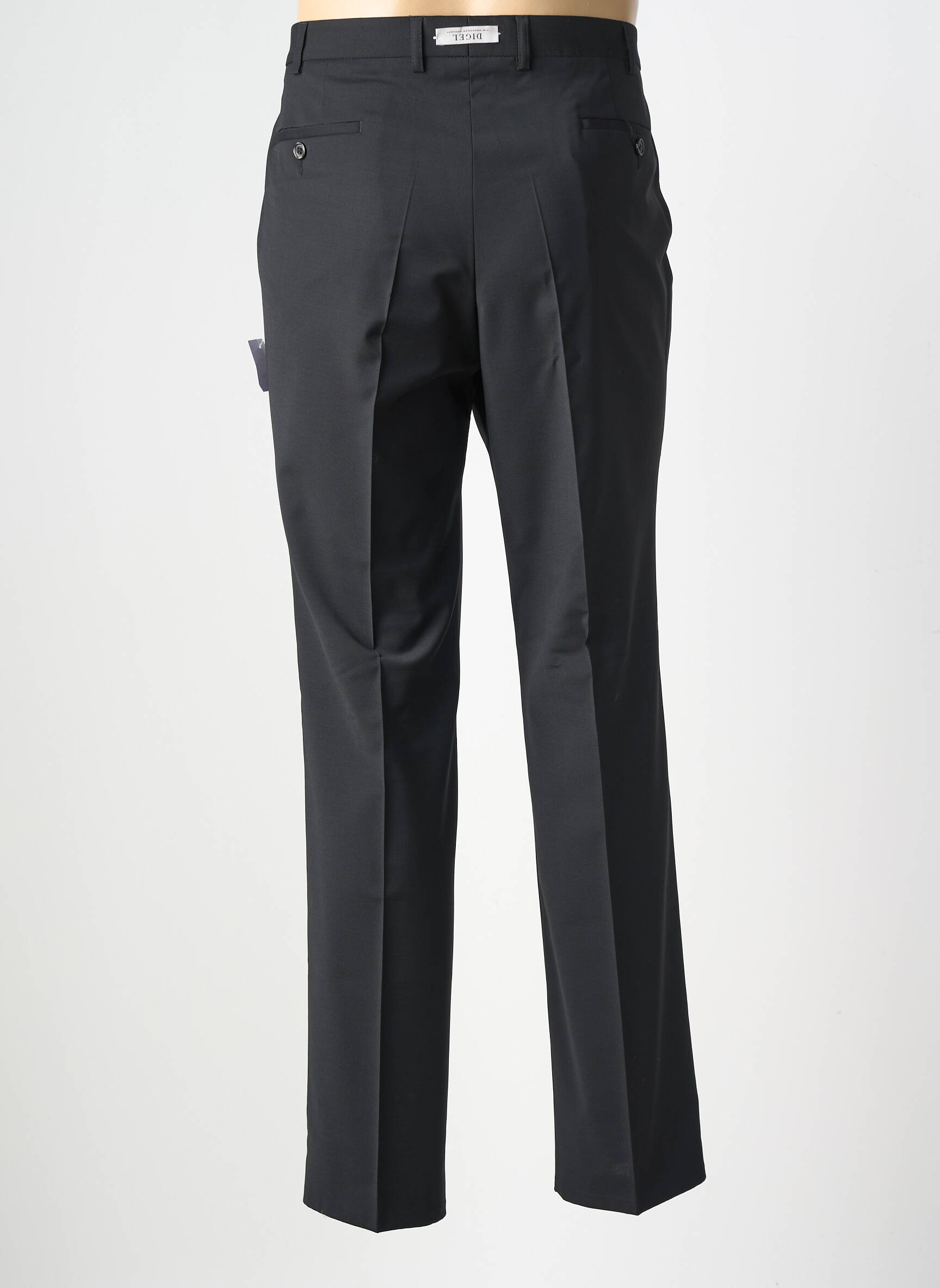 Pantalon drept talie cu cleme mărime normală maro DIGEL bărbat