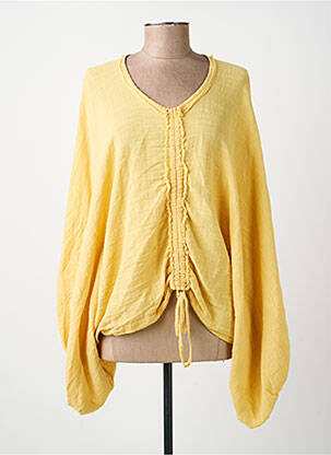 Top guler rotund mâneci lungi galben FOR HER PARIS femeie