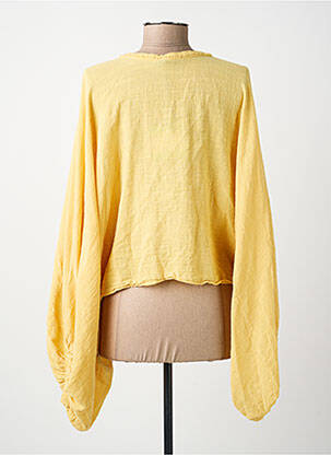 Top guler rotund mâneci lungi galben FOR HER PARIS femeie