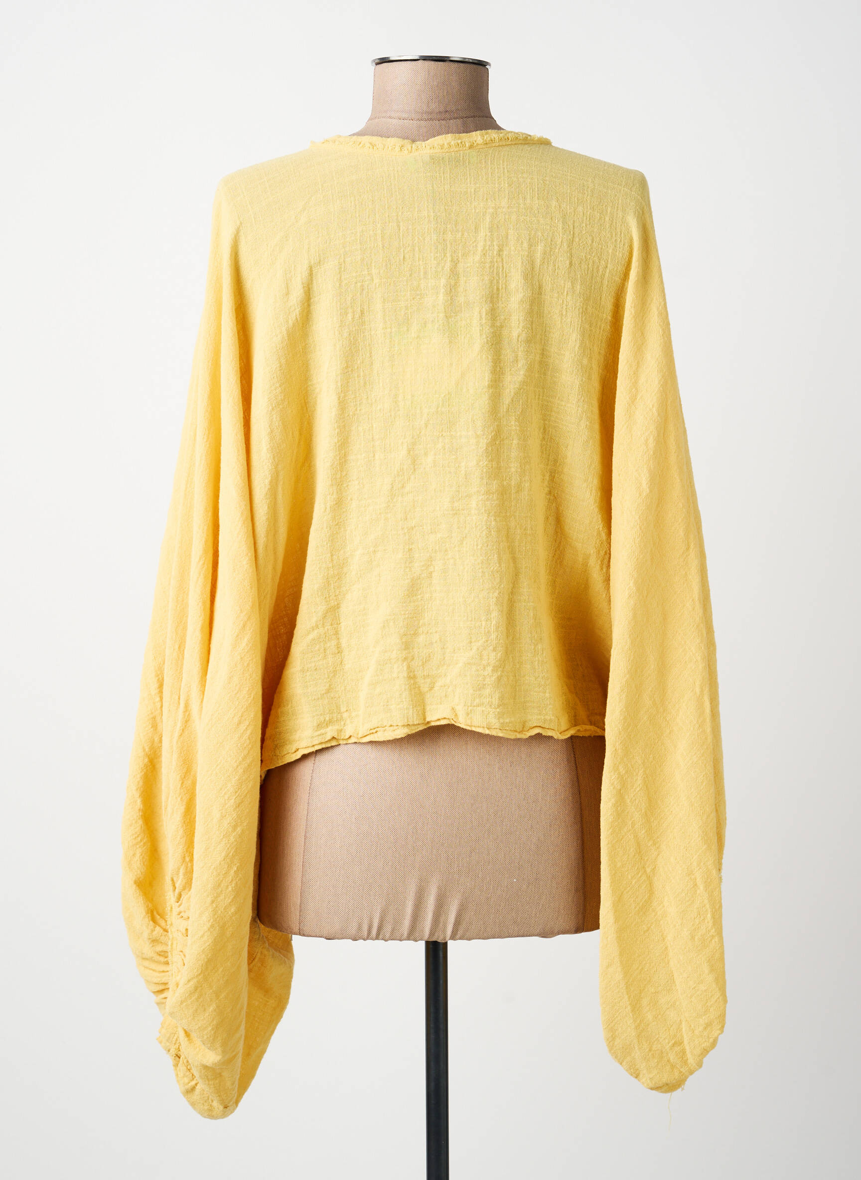 Top guler rotund mâneci lungi galben FOR HER PARIS femeie