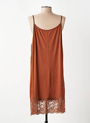 Jupon/fond de rochie broderie maro E&F femeie
