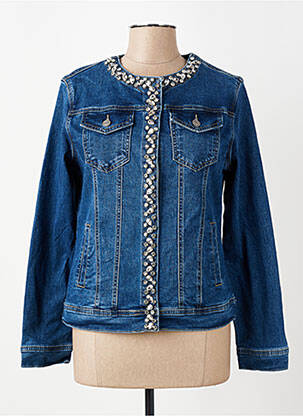 Jachete casual guler rotund albastru G-SMACK femeie