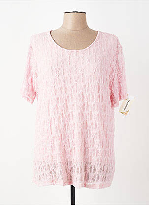 Top elasticitate mâneci scurte roz NEW COLLECTION femeie