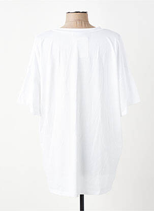 Tricou croială dreaptă mâneci scurte alb E&F femeie