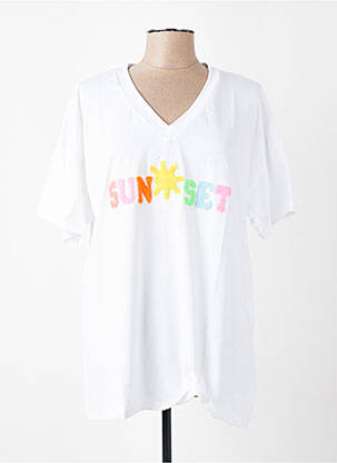 Tricou croială dreaptă mâneci scurte negru E&F femeie