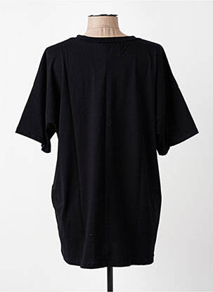 Tricou croială dreaptă mâneci scurte negru E&F femeie