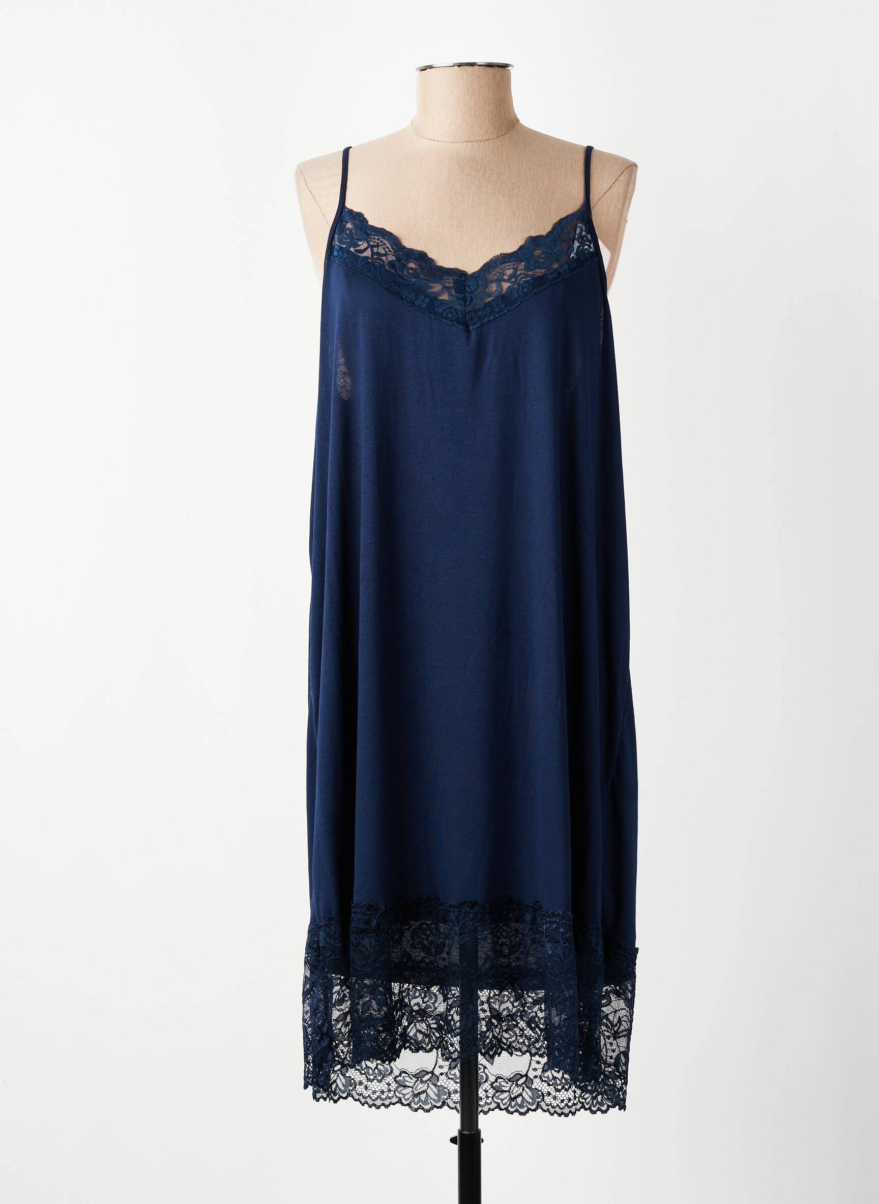 Jupon/fond de rochie broderie albastru E&F femeie