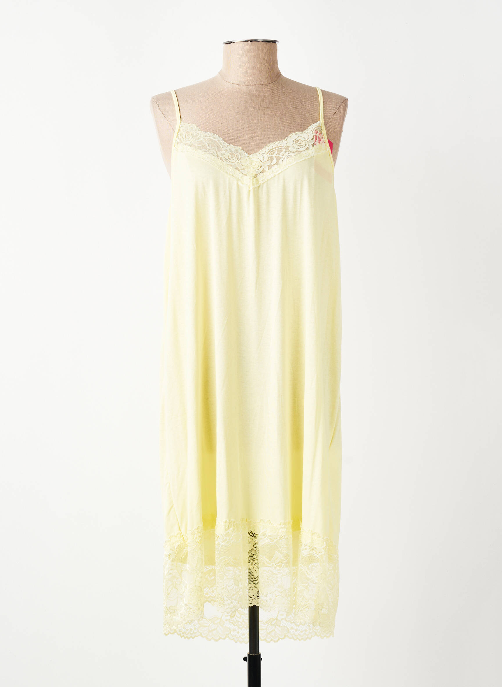 Jupon/fond de rochie broderie galben E&F femeie