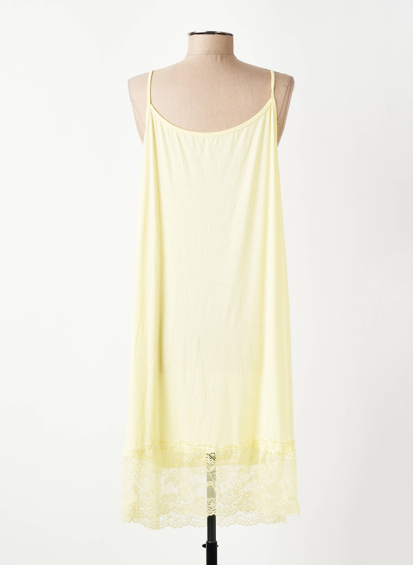 Jupon/fond de rochie broderie galben E&F femeie